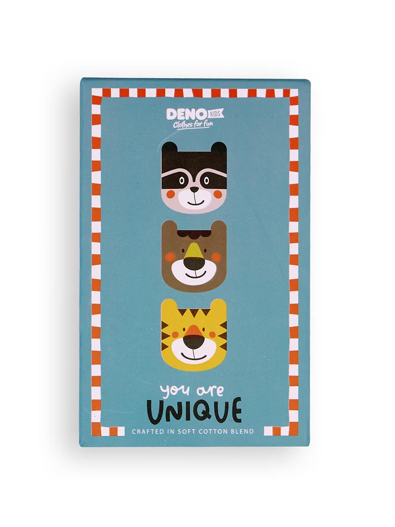 Denokids 3-Pack Boxed Boy Animals Socks
